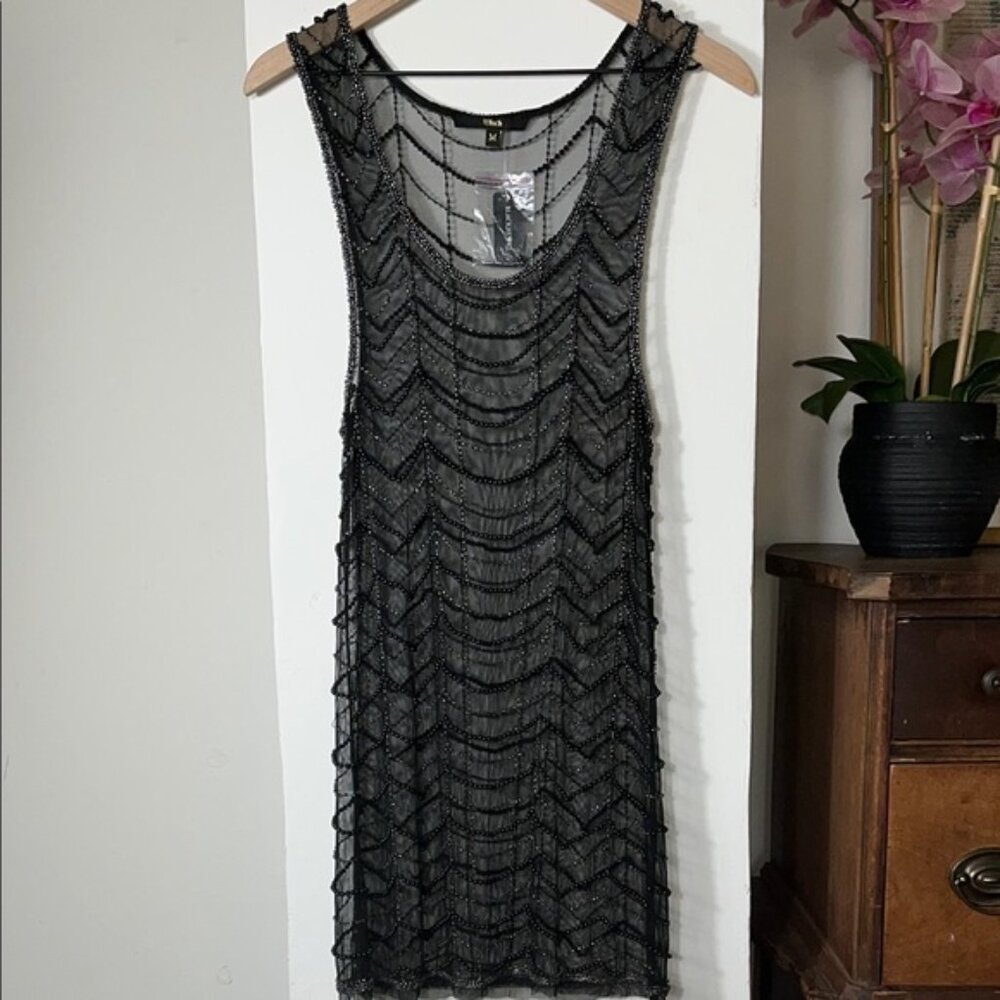 Black Heart Beaded Dress